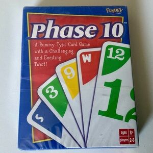 New PHASE 10 Rummy-Type Card Game, Ages: 8+